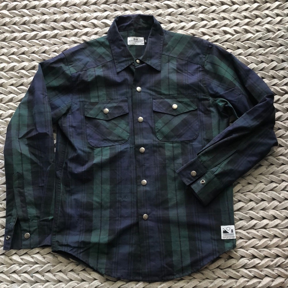 Muttonhead Plaid Waxed Cotton Shirt